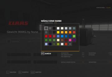 CLASS 900KG version 1.0 for Farming Simulator 2019 (v1.5.1.0)