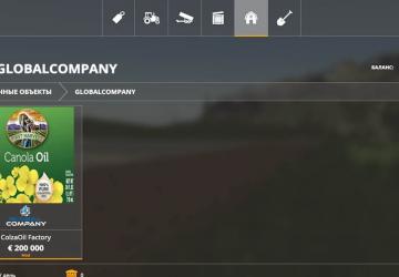 Colza Oil Production version 1.0.0.0 for Farming Simulator 2019 (v1.4х)