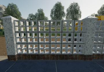 Concrete Brick Fence Pack version 1.2.0.0 for Farming Simulator 2019