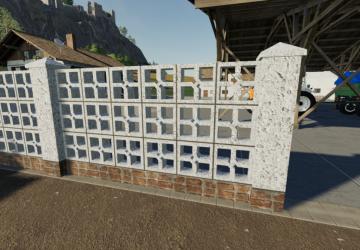 Concrete Brick Fence Pack version 1.2.0.0 for Farming Simulator 2019