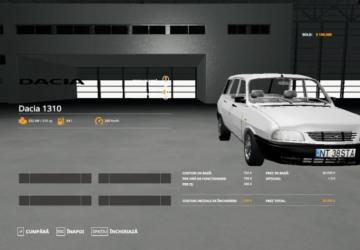 Dacia 1310 version 1.0 for Farming Simulator 2019 (v1.7x)