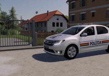 Dacia Logan Politia 2019 version 1.0.0.0 for Farming Simulator 2019 (v1.6.x)