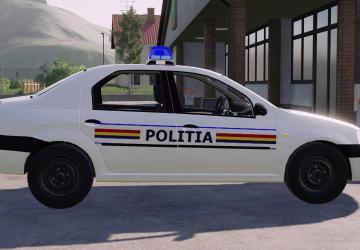 Dacia Logan Politia version 1.0.0.0 for Farming Simulator 2019 (v1.6.x)