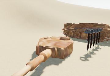 Destroyed tiger 1 tank version 1.0 for Farming Simulator 2019 (v1.5.1.0)