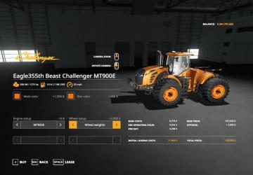EAGLE355TH BEAST CHALLENGER MT900E version 1.0 for Farming Simulator 2019 (v1.3.0.1)