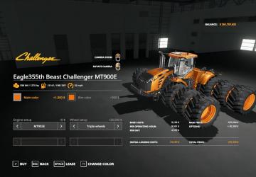 EAGLE355TH BEAST CHALLENGER MT900E version 1.0 for Farming Simulator 2019 (v1.3.0.1)