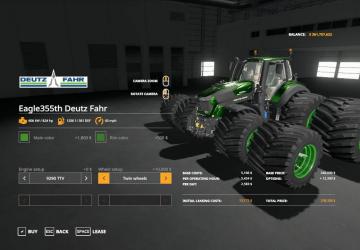 Eagle355th Deutz Fahr version 1.0.0.0 for Farming Simulator 2019 (v1.5.x)