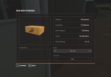 Egg Storage Hut version 1.0.1.0 for Farming Simulator 2019 (v1.5.х)