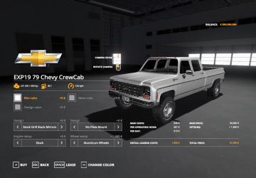 EXP19 79 CrewCab Chevy version 1.0 for Farming Simulator 2019 (v1.4.1.0)