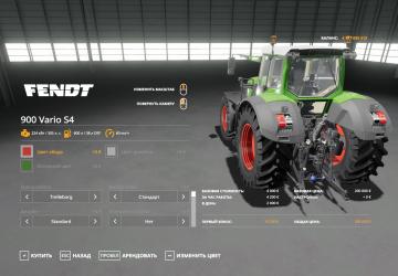 Fendt 900 Vario S4 version 1.0 for Farming Simulator 2019 (v1.5.1.0)