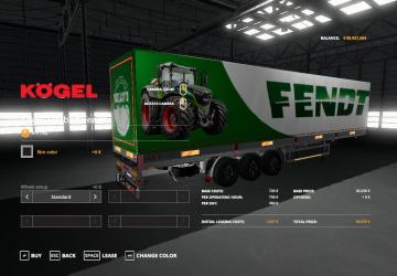 FENDT Kogel Autoloader Trailer version 1.0 for Farming Simulator 2019 (v1.4)