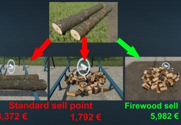 Firewood Processor And SellPoint version 1.0.0.0 for Farming Simulator 2019 (v1.3)