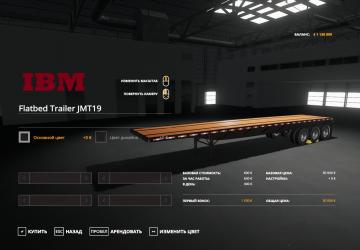 FlatBed Trailer IBM JMT19 version 1.0.0.0 for Farming Simulator 2019 (v1.6.x)
