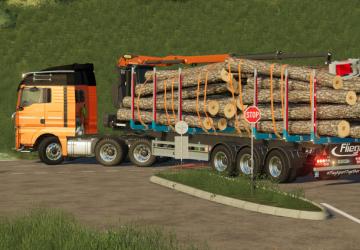 Fliegl Timber-Runner Z-Crane Pack version 1.0.1.0 for Farming Simulator 2019 (v1.7.x)