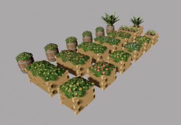 Flowers Deco Pack version 1.0.1.0 for Farming Simulator 2019
