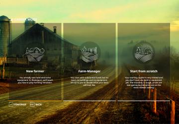 Background, custom menu with sound version 1.0.0.0 for Farming Simulator 2019 (v1.7.x)