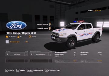 Ford Ranger Raptor LHD 2019 version 1.0.0.0 for Farming Simulator 2019 (v1.6.x)