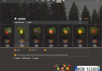 Fruits Trees By BOB51160 version 1.0.0.0 for Farming Simulator 2019 (v1.4х)