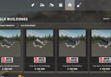 GLX Morton Pole Barn 72x160 version 1.0.0.0 for Farming Simulator 2019 (v1.5.х)