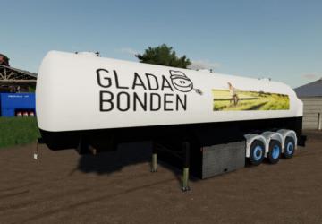 Happy Farmer Milk Trailers version 1.0 for Farming Simulator 2019 (v1.7x)