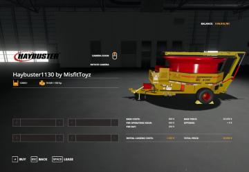 Haybuster H-1130 tub grinder version 1.0.0.0 for Farming Simulator 2019 (v1.4)