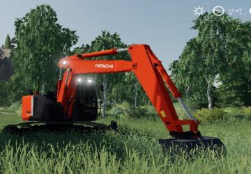 Hitachi ZX135US5B version 1.0.0.0 for Farming Simulator 2019 (v1.4х)