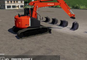 Hitachi ZX135US5B version 1.0.0.0 for Farming Simulator 2019 (v1.4х)