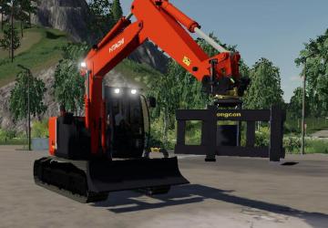 Hitachi ZX135US5B version 1.0.0.0 for Farming Simulator 2019 (v1.4х)
