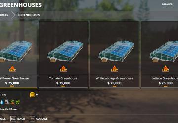 HoT Greenhouses version 1.0.2 for Farming Simulator 2019 (v1.5.х)
