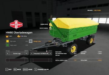 HW80 Uberladewagen version 1.0 for Farming Simulator 2019 (v1.4.1.0)