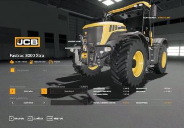JCB Fastrac 3000 version 1.0.0.0 for Farming Simulator 2019 (v1.5.x)