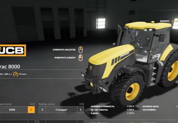 JCB Fastrac 8000 version 1.0 for Farming Simulator 2019 (v1.2.0.1)