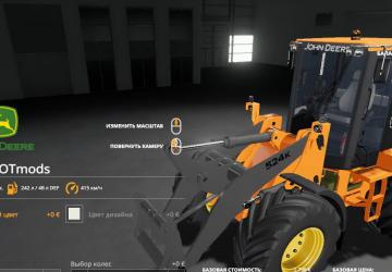 John Deere 524K Wheel Loader & Shovel version 1.0.0.0 for Farming Simulator 2019 (v1.5.х)
