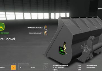 John Deere 524K Wheel Loader & Shovel version 1.0.0.0 for Farming Simulator 2019 (v1.5.х)