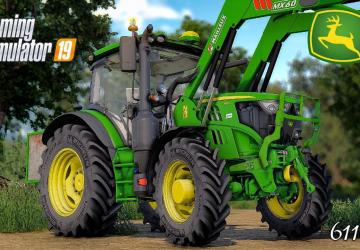 John Deere 6R Series version 1.0 for Farming Simulator 2019 (v1.5.1.0)