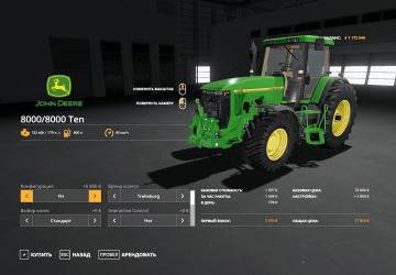 John Deere 8000/8010 version 2.0.0.0 for Farming Simulator 2019 (v1.7x)