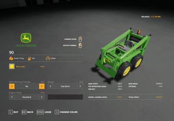 John Deere 90 Skidsteer version 1.0.0.0 for Farming Simulator 2019 (v1.5.x)