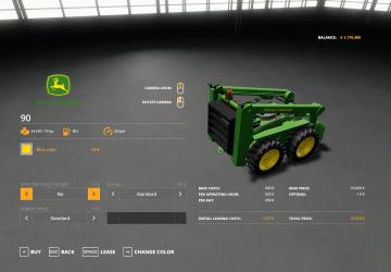 John Deere 90 Skidsteer version 1.0.0.0 for Farming Simulator 2019 (v1.5.x)