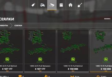 John Deere Air Seeder version 1.0.0.0 for Farming Simulator 2019 (v1.4х)