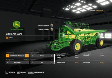 John Deere C850 Air Cart version 1.0.0.2 for Farming Simulator 2019 (v1.7x)