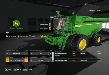 JohnDeere X9 2021 US Remodel version 1.0.0.0 for Farming Simulator 2019 (v1.7.x)