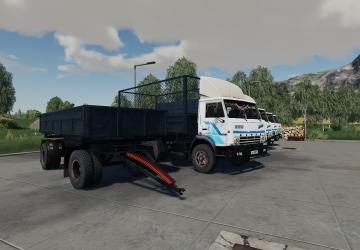 KamAZ-5320 and NefAZ-8560 version 1.2 for Farming Simulator 2019 (v1.5.х)