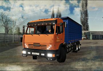 Kamaz 53215Z3 + Nefaz version 1.2 for Farming Simulator 2019 (v1.6)