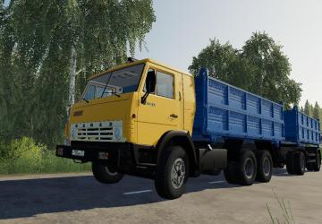 KamAZ 55102 and NefAZ 8560 version 1.2 for Farming Simulator 2019 (v1.5.x)