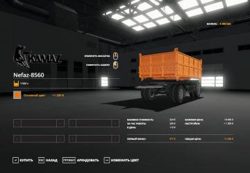 KamAZ 55102 and NefAZ 8560 version 1.2 for Farming Simulator 2019 (v1.5.x)