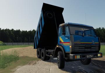 KamAZ-65115 Blue version 1.0.0.2 for Farming Simulator 2019 (v1.7.x)