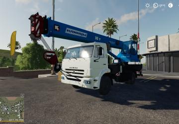 Kamaz Truck Crane (Klinets) version 1.0 for Farming Simulator 2019 (v1.7.x)