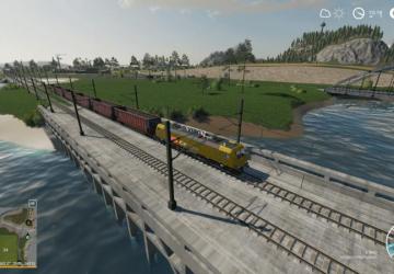 Flusstal XXL Train Expansion Map version 4.1.2 for Farming Simulator 2019 (v1.4х)