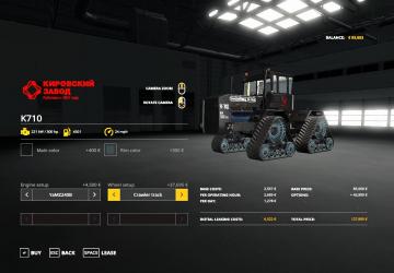 Kirovets K-710 Conversion version 3.1 for Farming Simulator 2019 (v1.7.1.0)