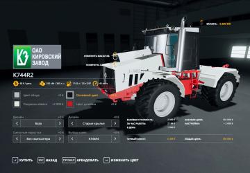 Kirovets K-744 P2 Conversion version 1.0 for Farming Simulator 2019 (v1.7.x)
